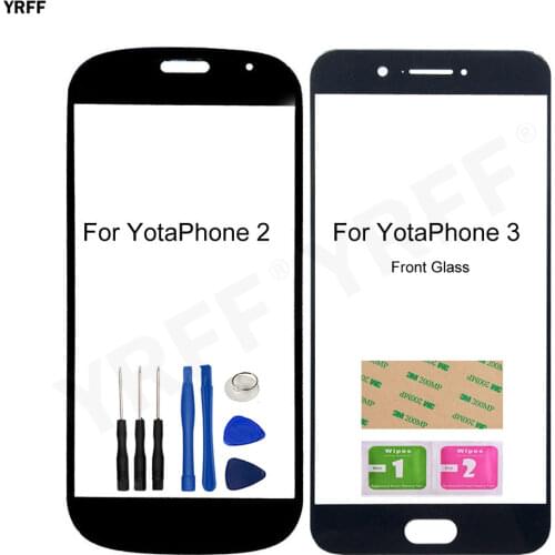 Front Outer Glass Touch Screen Outer Glass Panel For Yota phone 2 YD201 Phone Accessories Tools