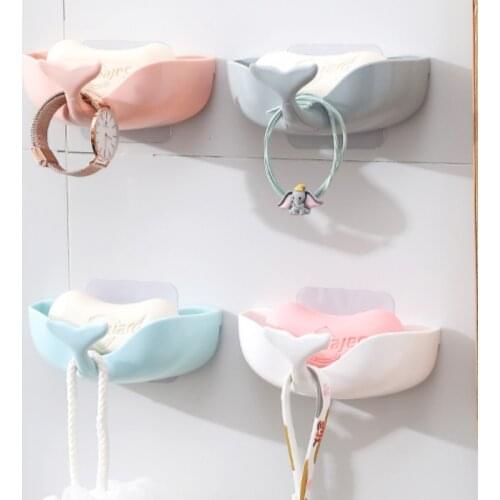 Plastic Soap Storage Rack Container Hanging Soap Dish Rack Bathroom Shower Sponge Soap Holder Tray Organizer Porte Savon Cocina