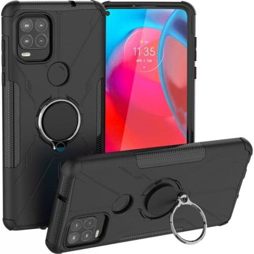 Military Grade Shockproof Case for Moto G Stylus G10 G30 E7 Power G60 G40 Fusion G50 Magnetic Metal Finger Ring Holder Cover