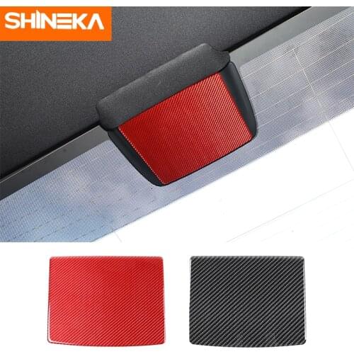 SHINEKA Real Carbon Fiber Car Interior High Position Brake Light panel Decoration Stickers For Dodge Charger 2015+ Accessories