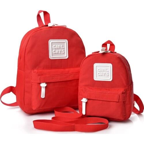 Parent-child Childrens Schoolbag New Mother-child Backpack Kindergarten Student Schoolbag Mini Plush Backpack Girls Cute Bags