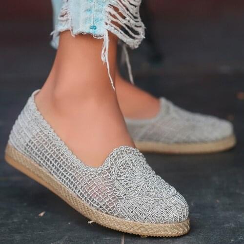 Tonar Evic Gray Braided Ballerina Women Shoes Spring Summer New Season Casual Cool Casual Style Elegant Summer