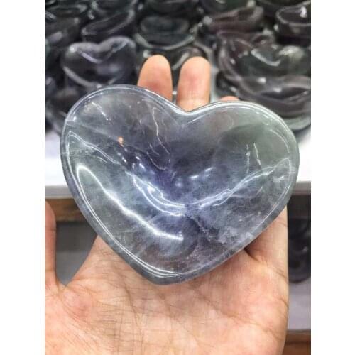 High quality natural fluorite crystal stone, carved into crystal bowl, fluorite crystal bowl