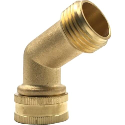 1Pcs 3/4 Inch Brass Threaded Elbow Connector Garden J-Ball Valve American and European Standard Garden Irrigation Fittings