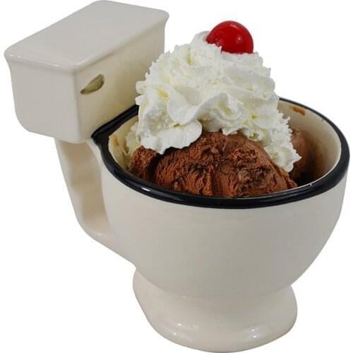 300Ml Creative Toilet Ceramic Coffee Mug with Handle Tea Milk Fruit Juice Ice Cream Water Cup for Breakfast Birthday Gift