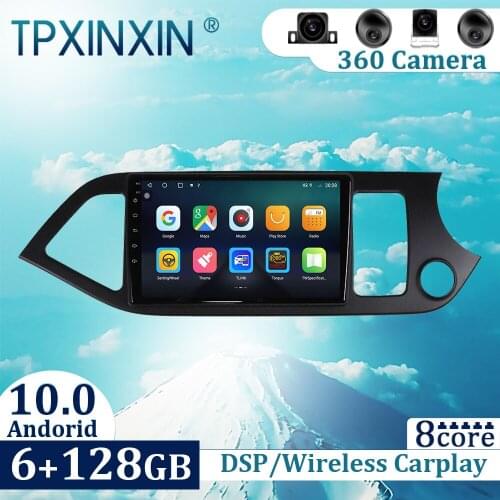 6+128GB For Kia Morning 2011-2016 Android10 Carplay Radio Player Car GPS Navigation Head Unit Car Radio with Screen