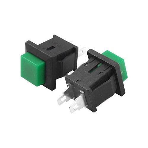 AC 125V/1A N/O SPST Momentary Green Push Button Switch (ON)/OFF