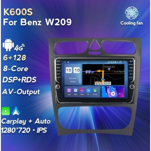 CarPlay Auto Android 11 6G+128G 8Core DSP RDS For Mercedes Benz CLK W209 W203 W463 NO DVD GPS Navigation Player SWC WIFI