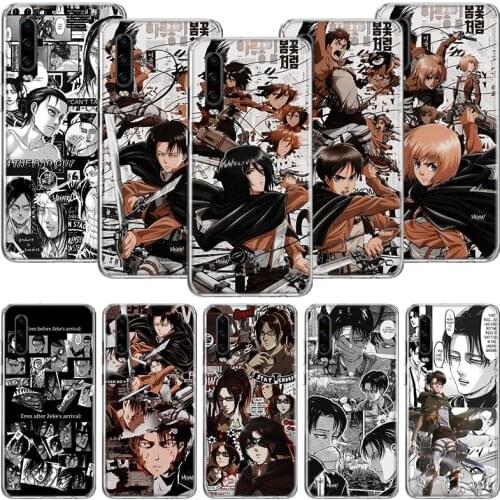 Hot Attack On Titan Anime Phone Case For Huawei P30 P40 P20 P10 Mate 20 10 30 Lite Pro P Smart Z Plus Printing Cover Coque Shell