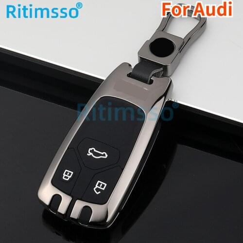 Zinc Alloy Car Remote Key Cover Case Shell for Audi A4 B9 A5 A6L A6 S4 S5 S7 8W Q7 4M Q5 TT TTS RS Coupe Styling Accessories