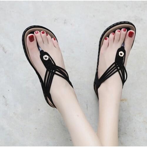 DEPKSLY Summer Fashion Sandals Woman Platform soft leather large size Flip Flops sandals comfortable shoes6colors available