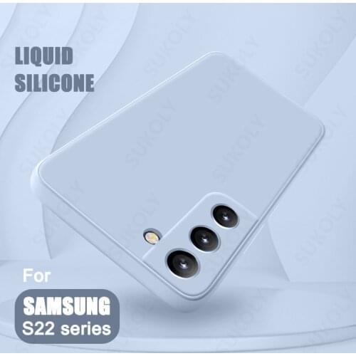 For Samsung A52 5G A72 A42 A71 A51 A31 A50 Liquid Silicone Square Case Shockproof Lens Protective Matte Cover For S21 S20 Plus