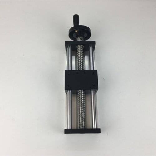 GGP 250mm 300mm Effective Stroke Travel Length 12mm Linear Guide Rail 1204 1605 Ball Screw Linear Rail CNC+Manual hand platform