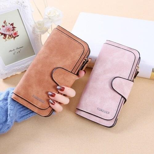 2020 new buckle clutch bag Korean wallet big three-layer fashion female bag multi-card position ladies frosted two-color wallet