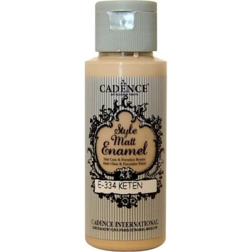 Cadence Style Mat Enamel Glass Paint 334-Keten 59ml (Porcelain-Se
