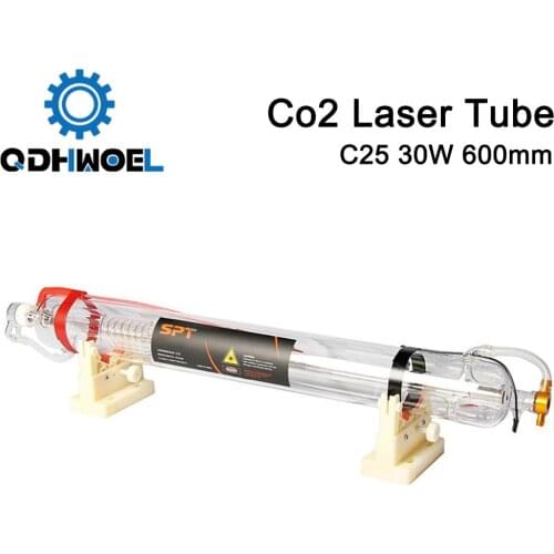 QDHWOEL SPT 600MM 30W Co2 Laser Tube for CO2 Laser Engraving Cutting Machine