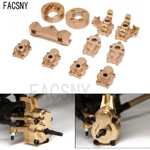 Metal Brass Front Steering Group Rear Axle Mount for 1/10 YK4102 YK4103 1/8 YK4082 YiKong RC Crawler Car Upgrade Accessories