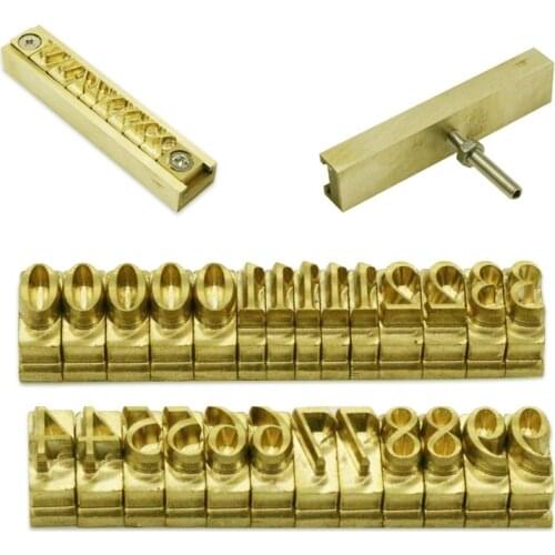 Alphabet Leather Copper Mold Custom Stamped Logo T-Slot Movable Letter Mold DIY Handmade Mold Metal Stamping Leather Die