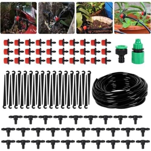 25M DIY Mini Drip Irrigation System Garden Hose Dripper Connector Kits Plant Spray Self Automatic Watering Kits System