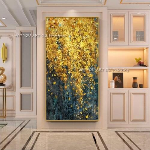 Large Knife Trees Wall Art Picture 100% Hand Painted Modern Abstract Oil Painting On Canvas For Living Room Home Decor No Frame