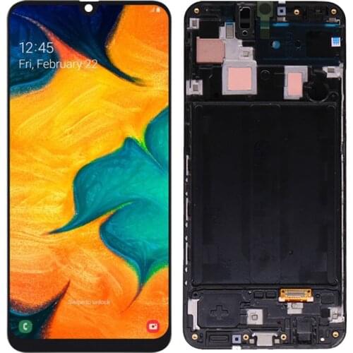 Original A30 LCD For Samsung Galaxy A30 A305/DS A305F A305FD A305A LCD With Frame 6.4 Inch Super AMOLED Touch Screen Display