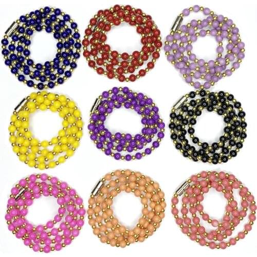 Handmade Short Chain Necklace for Women Round Beads Ethnic Choker Clavicle Party Girls Child Delicate Gifts Jewelry 40cm B499