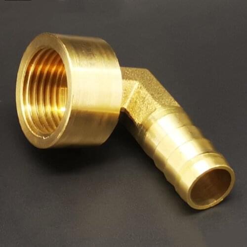 1/4" 3/8" 1/2" BSP Female To 6 8 10 12 14 16mm Hose barb Tail Elbow 90 Degree Brass Adapter Coupler Connector Water Gas Oil