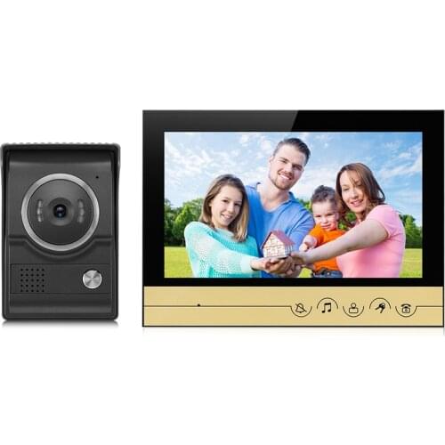9'' TFT LCD Wired Video Door Phone Visual Intercom Doorbell System Indoor Monitor 700TVL Outdoor Waterproof IR Camera