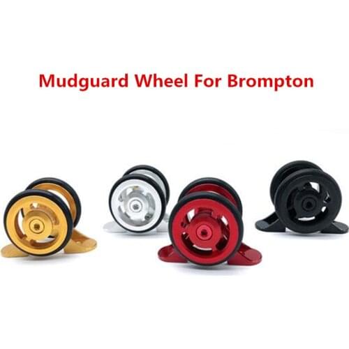 Folding Bike Fender Easywheel For Brompton Mudguard Wheel Mud Removal Wheel Double Mini Mudguard Bearing Wheel Cycling Parts