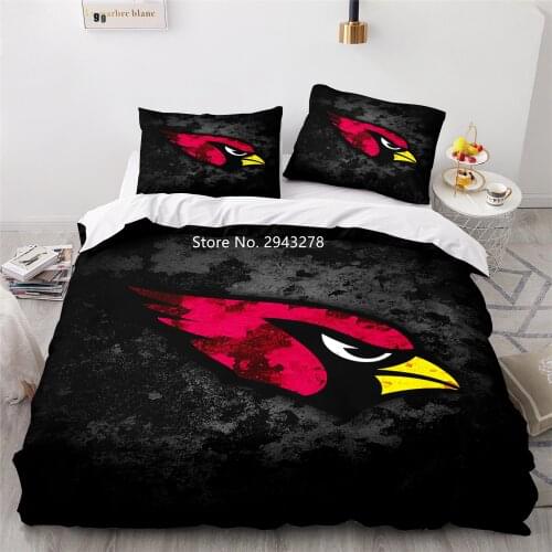 Sports Star Feather Pattern Fashion Black Duvet Bed Cover Pillowcase Bedding Set Adult Children Bedroom Decoration Home Textile