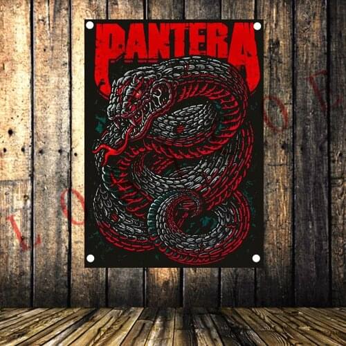 Rock Heavy metal Music Tattoo Poster Tapestry Pop Band Banner HD Four Holes Flag Mural Hanging Painting Bar Cafe Home Decor