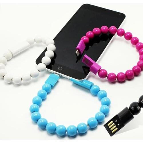 Outdoor Bracelet Cable Micro USB Type C 8 Pin Charger Cables Portable Travel USB C Charging Cord For iPhone 12 Xiaomi 11 Huawei