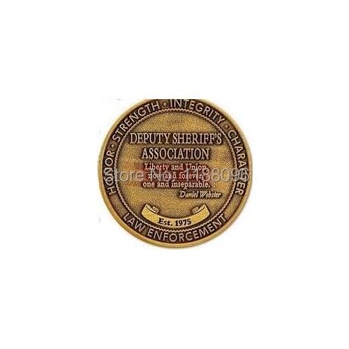 Top Quality custom metal coins cheap law enforcement coins badge OEM Zinc alloy coin engraving logo