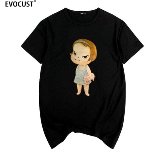 Yoshitomo Nara Kawaii Funny Anime Harajuku Novelties Cute Cool Fashion T-shirt Cotton Men T shirt New TEE TSHIRT Womens