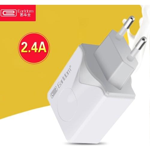 Earldom ES-186 Cell Phone Dual USB Charger 5V 2.4A Fast Charging Travel Charger For iPhone Samsung Android Smart Phones