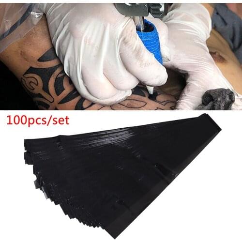 200/100Pcs Disposable Black/Blue Tattoo Clip Cord Sleeves Bags Covers For Tattoo Machine Tattoo Accessory