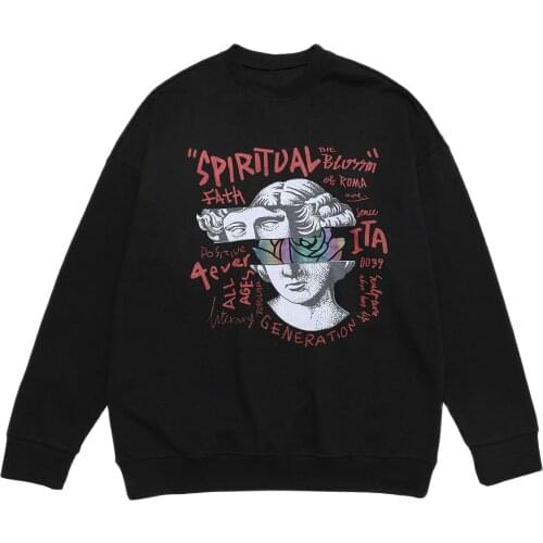 2020 Hip Hop Hoodie Unisex Streetwear Sweatshirts Autumn 3M Reflective David Sculpture Printed Harajuku Pullover Cotton Clothes