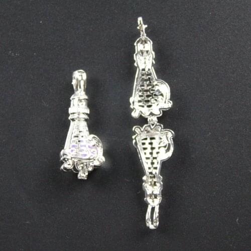 36*14mm,Lighthouse Essential Oil Diffuser Pearl Cage Pendant,Aromatherapy Locket Necklace Volcanic Setting Lava Stone Jewelry,HM