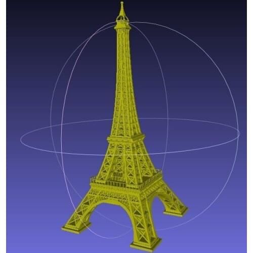 3D model for cnc 3D carved figure sculpture machine in STL file format Western culture, The Eiffel Tower