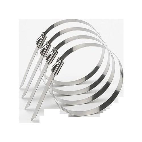 4.6mm width 100-1300mm length 304Material Stainless steel metal Cable Ties tie Zip Wrap Exhaust Heat Straps Induction pipe