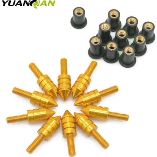 5mm Universal Motorcycle Windscreen Spike M5 Bolts Well Nuts For SUZUKI GSR600 GSR 600 2006-2011 GSR750 GSR 750 2011-2016 GSR400