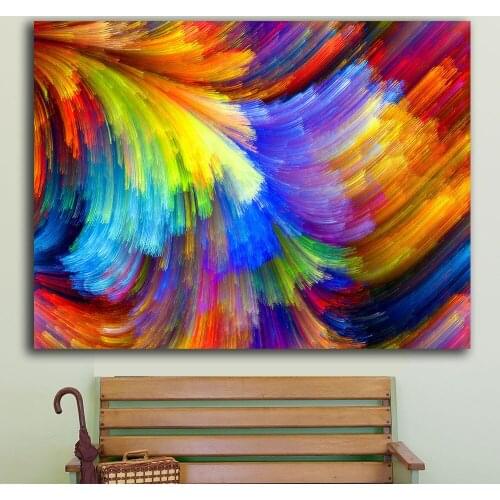 5 the pattern of the color paint a rainbow Paiting Home Decor On Canvas Modern Wall Art Canvas Print Poster Canvas Painting