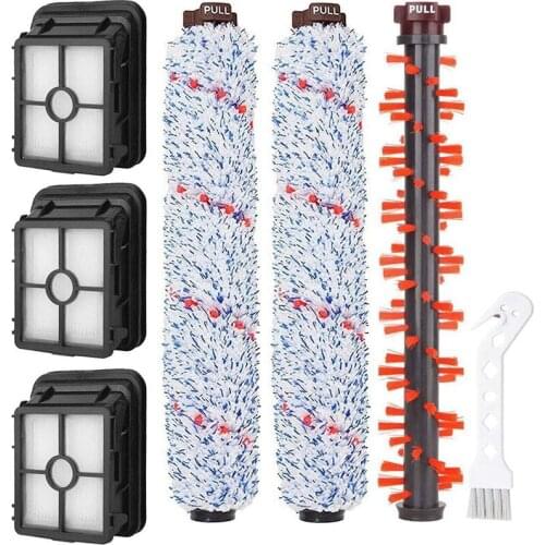 7PCS Replacement Part for Bissell Crosswave 1866 Area Rug Brush Roll/ Multi-Surface Brush Roll/Vacuum Filter Replacement