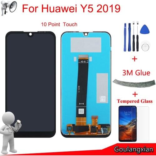 AAA+ Qualityl LCD With Frame For Huawei Y5 2019 LCD Display Touch Screen Digitizer Assembly For Y5 2019 AMN-LX1 AMN-LX2 AMN-LX3