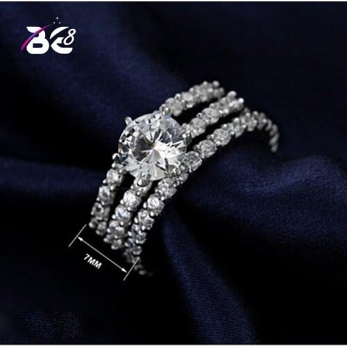Be 8 Luxurious CZ Rings Female Ring Bijoux Newest White Color Zirconia Wedding Engagement Rings for Women Gift R122