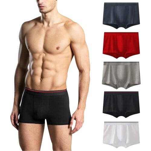 Boxer Male Panties Mens Underwear Boxers Breathable Comfortable Elastic Waist Boxer Large Size Stripes Underpants Boxershorts