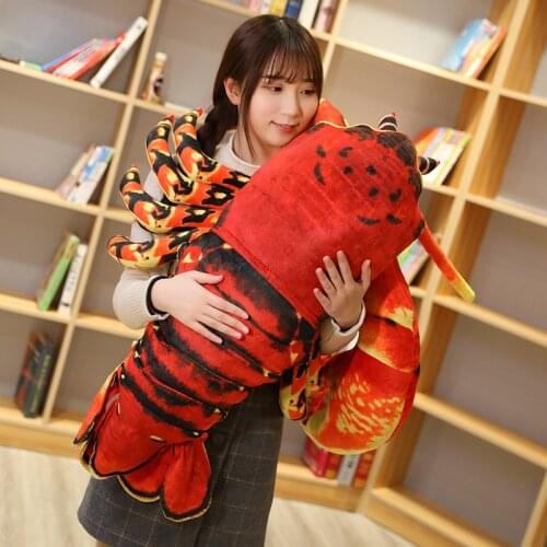 Large Soft Cute Cartoon Simulation Lobster Plush Toys Stuffed Lovely Animals Pillows Dolls For Girls Kids Friends Birthday Gifts