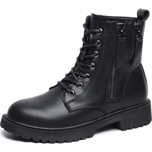 2021 women motorcycle Short Boots Ankle Boots Ladies platform shoes Fashion zipper Comfortable Casual Booties Autumn