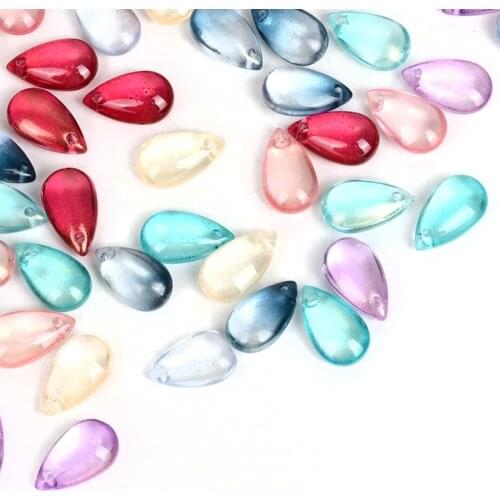 8x14mmTeardrop Czech Glass Beads for Jewelry Making Charm Water Drop Crystal Lampwork Beads Bracelet Necklace Diy Accessories