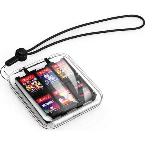 Game Card Case Compatible for Switch, 12 Game Cartridges Holder Switch Game Storage Box Hard Protective PC Shell– Clear